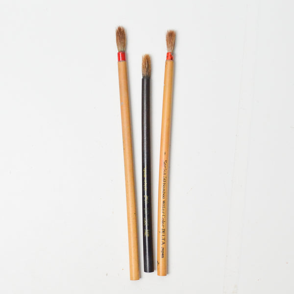 Bamboo Watercolor + Calligraphy Paint Brushes - Set of 3