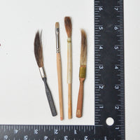 Vintage Tiny Brushes + Grumbacher Sword Striping Brushes - Set of 4