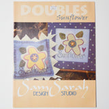 Doubles Sunflower Cross Stitch + Applique Pattern