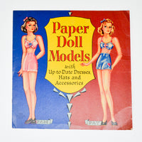 Vintage 1940s Saalfield Paper Doll Models Booklet
