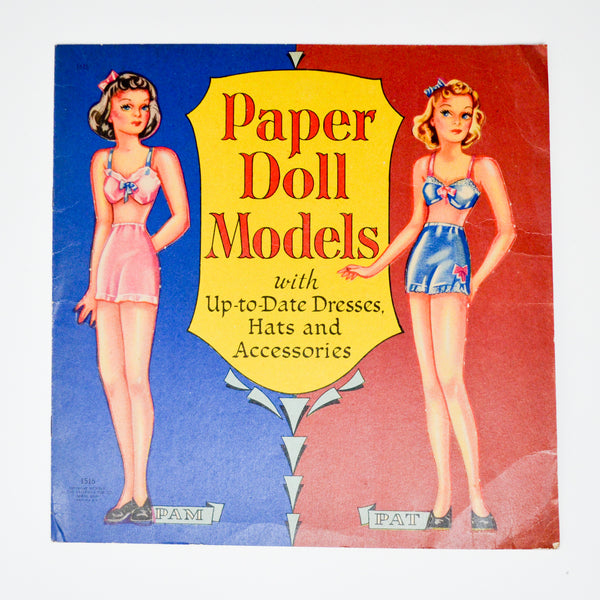 Vintage 1940s Saalfield Paper Doll Models Booklet