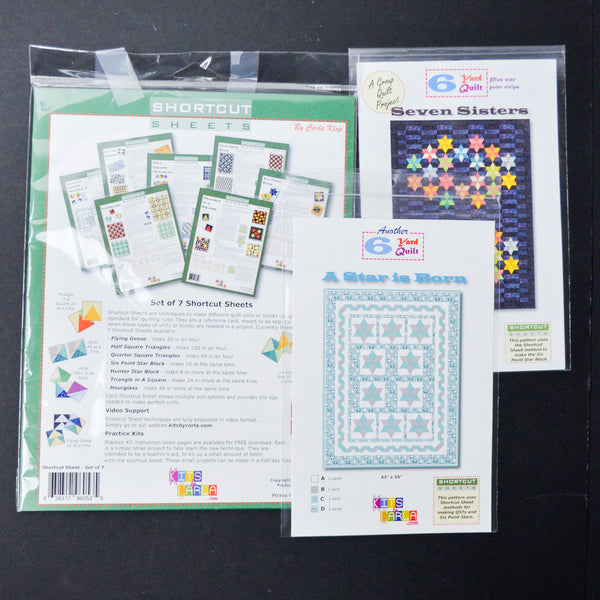 Kits by Carla Shortcut Sheets Bundle, Ruler + Quilting Patterns