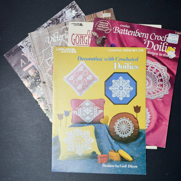 Crochet Lace Doily Booklets - Set of 5