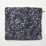 Black + White Abstract Brushed Surface Knit Fabric - 35" x 28"