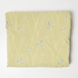 Light Green + Gray Leaf Pattern Woven Upholstery Fabric - 54" x 58"