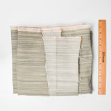 Beige + Gray-Green Striped Upholstery Fabric - 58" x 58"