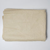 Beige Striped + Botanical Jacquard Woven Drapery Fabric - 56" x 164"