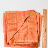 Orange + Yellow Cross-Color Shot Sheer Fabric with Brocade Edge - 39" x 72"