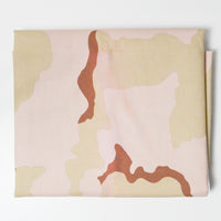 Green + Brown Camo Print Woven Fabric - 64" x 68"