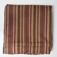 Brown + Burgundy Striped Wool Blend Thick Woven Fabric - 55" x 112"
