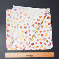 Cherry + Colorful Circle Print Quilting Cotton Fabric - 40" x 44"