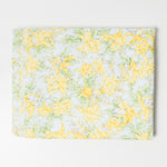 Blue + Yellow Floral Quilting Cotton Fabric - 44" x 56"