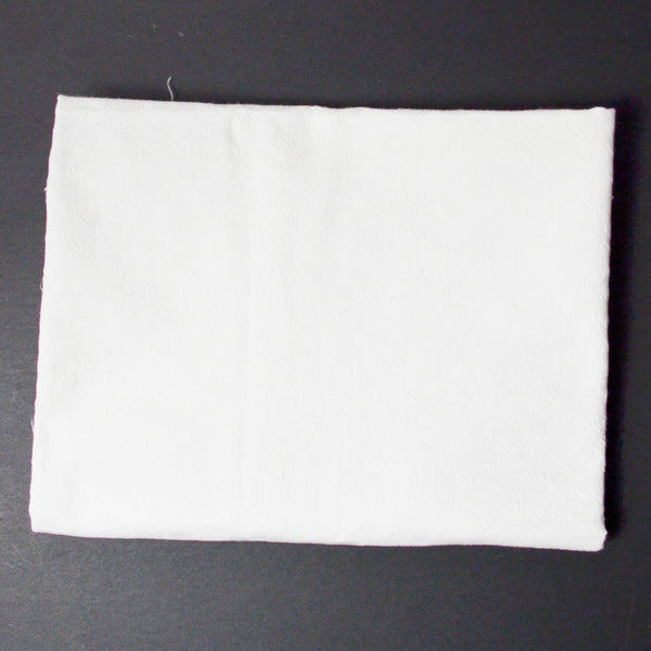 White Textured Jacquard Woven Fabric - 32" x 46"