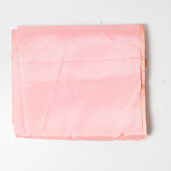 Pink Faded Vintage Silky Taffeta Ribbed Woven Fabric - 39" x 86"