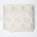 Light Beige Leaf Textured Woven Upholstery Fabric - 56" x 136"