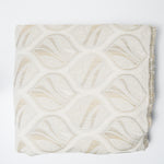 Light Beige Leaf Textured Woven Upholstery Fabric - 60" x 144"