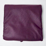 Dark Plum Stretchy Ponte de Roma with Leather Effect - 56" x 162"