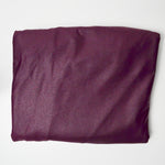Dark Plum Stretchy Ponte de Roma with Leather Effect - 56" x 176"