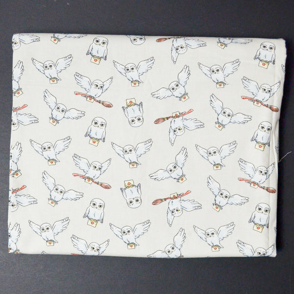 Messenger Owl Print Quilting Weight Woven Fabric - 44" x 68"