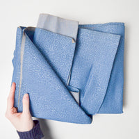 Blue Textured Waterproof Woven Upholstery Fabric - 54" x 92"