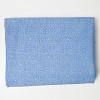 Blue Textured Waterproof Woven Upholstery Fabric - 54" x 92"