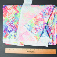 Rainbow Chevron Spandex Stretch Knit Fabric - 42" x 62"