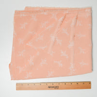 Peach Floral Drapey Crepe Woven Fabric - 46" x 62"