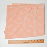 Peach Floral Drapey Crepe Woven Fabric - 46" x 62"