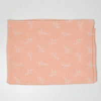 Peach Floral Drapey Crepe Woven Fabric - 46" x 62"