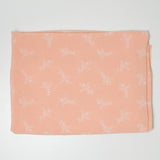 Peach Floral Drapey Crepe Woven Fabric - 46" x 62"