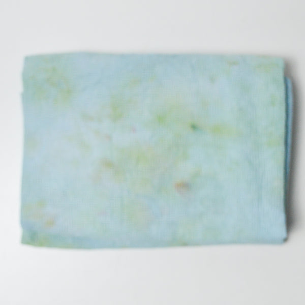 Green + Blue Dyed Aida Cloth Fabric - 26" x 34"