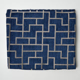 Teal + Gray Chenille Woven Upholstery Fabric - 38" x 46"