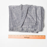 Gray + Black Heathered Shiny Knit Fabric - 58" x 60" + Extra