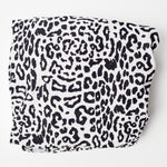 Black + White Leopard Print Semi-Sheer Flowy Knit Fabric - 66" x 352"