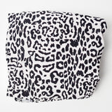 Black + White Leopard Print Semi-Sheer Flowy Knit Fabric - 66" x 352"