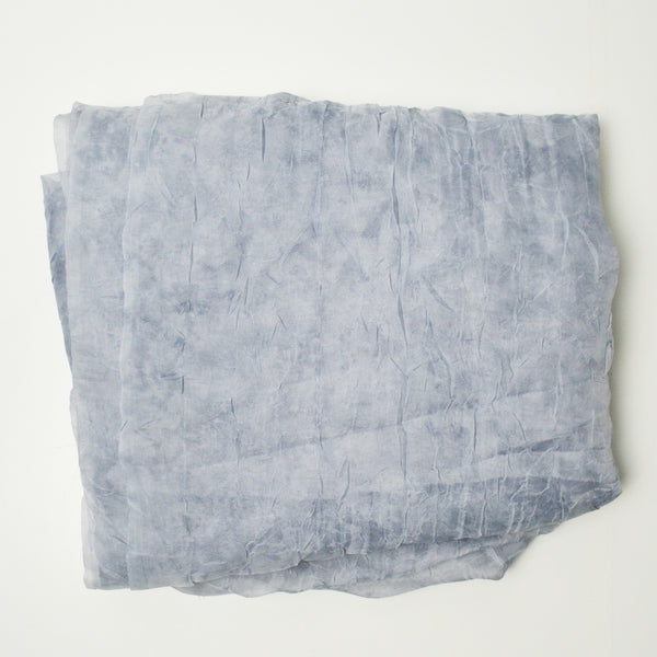 Light Gray Sheer Crinkled Fabric - 58" x 232"