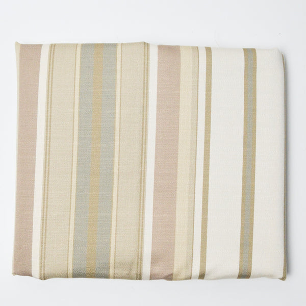 Beige Striped Woven Upholstery Fabric - 56" x 58"