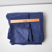 Dark Blue Faux Shearling Fabric - 60" x 60"