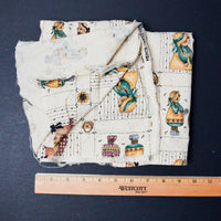 Girl + Bunny Doll Print Quilting Weight Woven Fabric - 35" x 45"