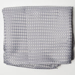 Silver-Gray Textured Woven Fabric - 70" x 70"