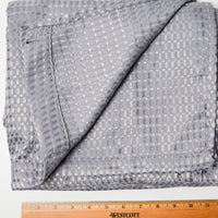 Silver-Gray Textured Woven Fabric - 70" x 70"