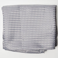 Silver-Gray Textured Woven Fabric - 70" x 70"