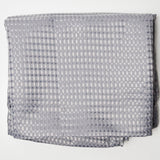 Silver-Gray Textured Woven Fabric - 70" x 70"