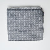 Gray Patterned Jacquard Woven Fabric - 51" x 83"