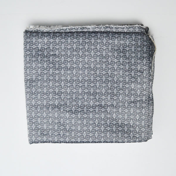 Gray Patterned Jacquard Woven Fabric - 51" x 83"
