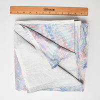 Blue + Pink Abstract Pastel Scotchgard-Coated Woven Drapery Fabric - 54" x 114"