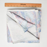 Blue + Pink Abstract Pastel Scotchgard-Coated Woven Drapery Fabric - 54" x 114"
