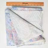 Blue + Pink Abstract Pastel Scotchgard-Coated Woven Drapery Fabric - 56" x 126"