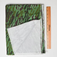 Green + Brown Camo Print Light Canvas Fabric - 56" x 64"