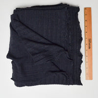 Dark Gray Ribbed Knit Fabric - 66" x 70"